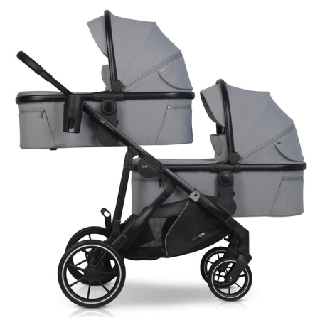 EasyGo DuoFlex Cloudy Gray 2+2 wózek bliźniaczy wielofunkcyjny
